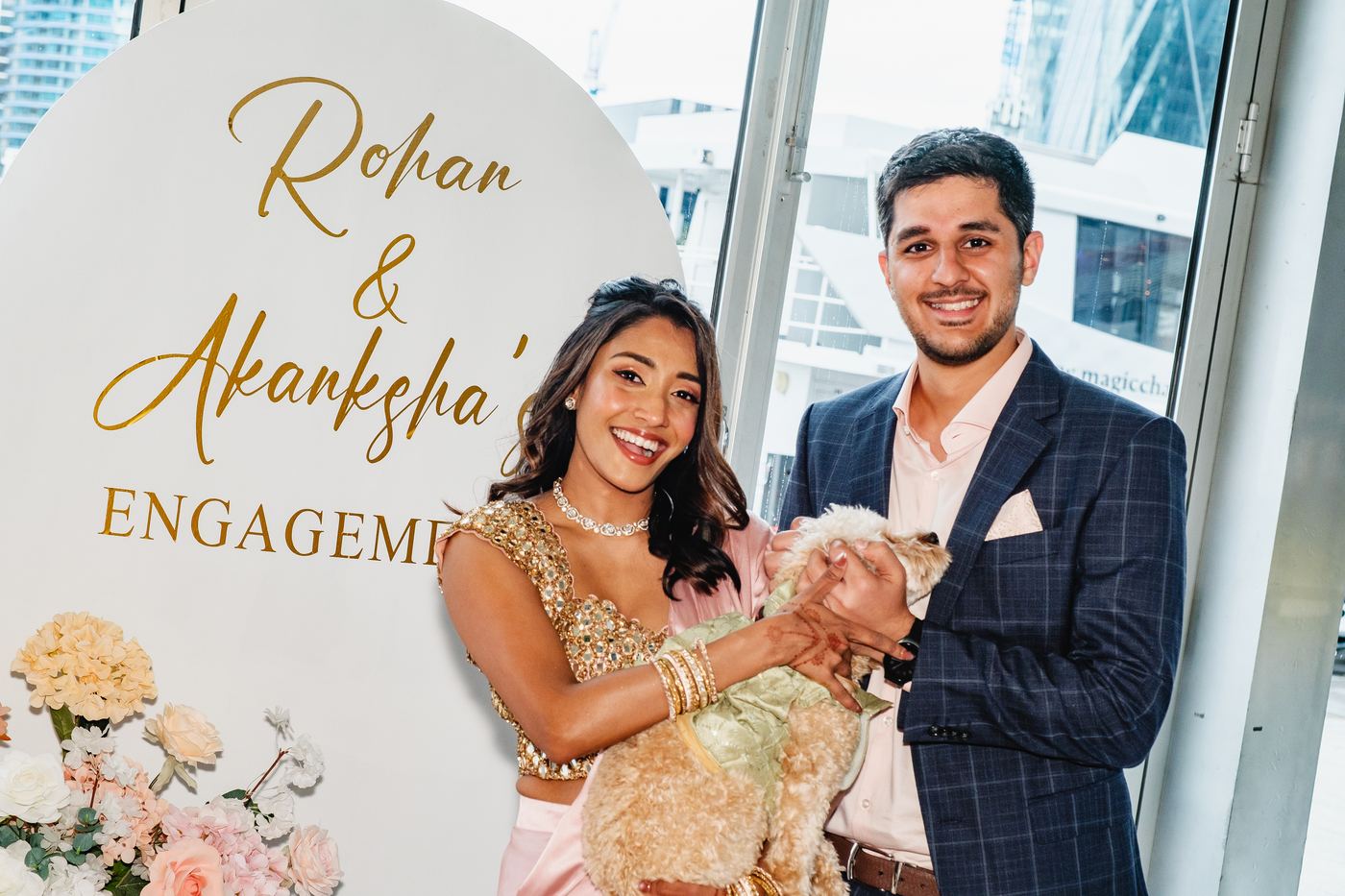 Rohan and Akanksha, engagement party